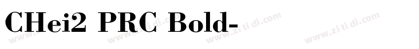 CHei2 PRC Bold字体转换